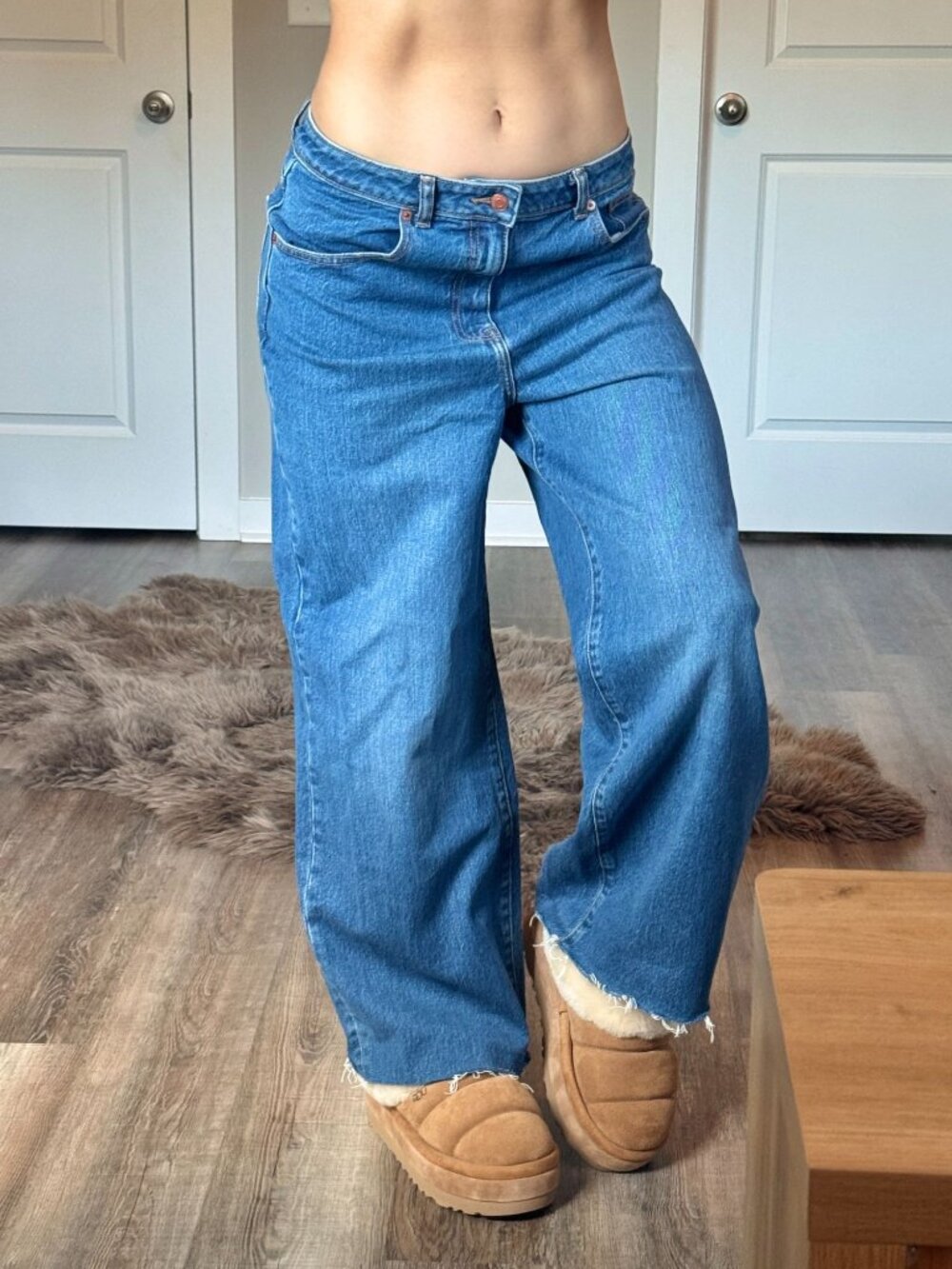 Y2K Pink Victorias Secret Baggy Low Rise Wide Leg Jeans Womens 10 Skater Raw Hem